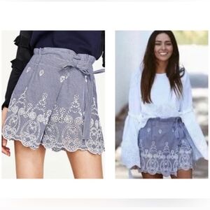 Zara embroided skort Small